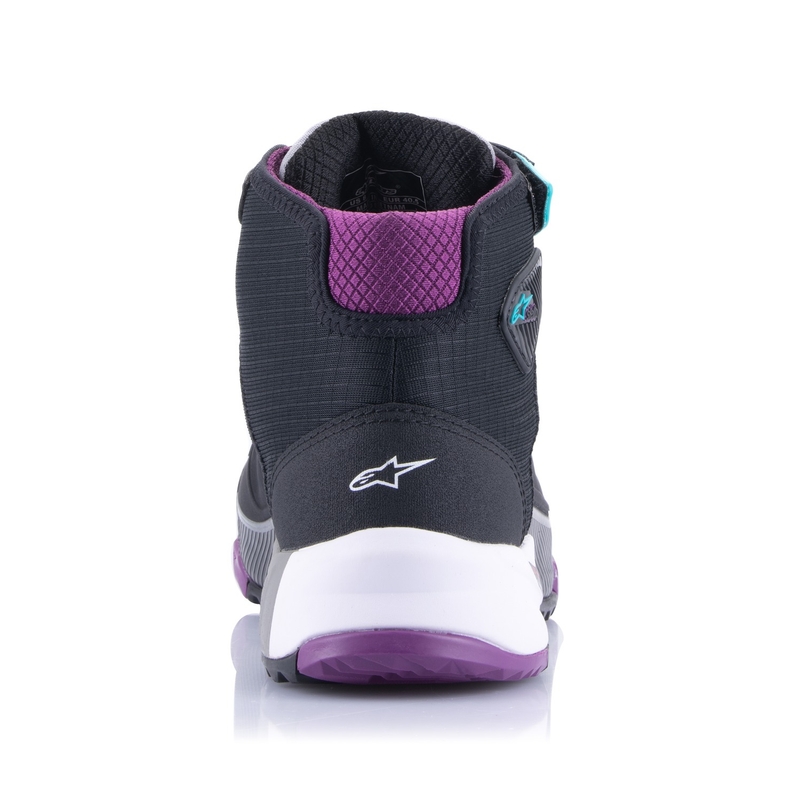 Stivali da moto Alpinestars Donna Stella CR-X Drystar Nero-Grigio-Viola-Turchese
