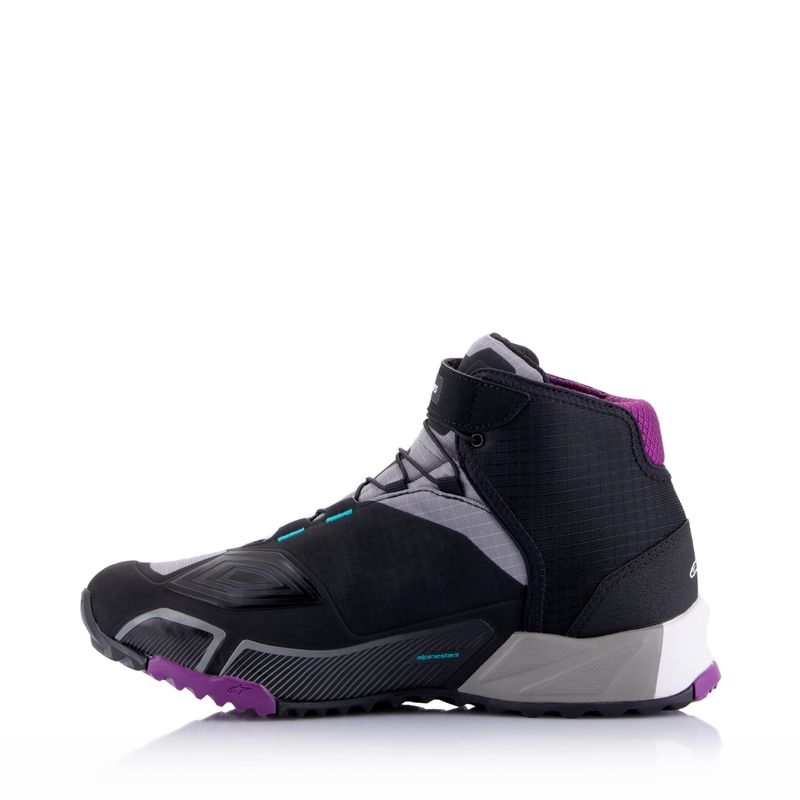 Stivali da moto Alpinestars Donna Stella CR-X Drystar Nero-Grigio-Viola-Turchese