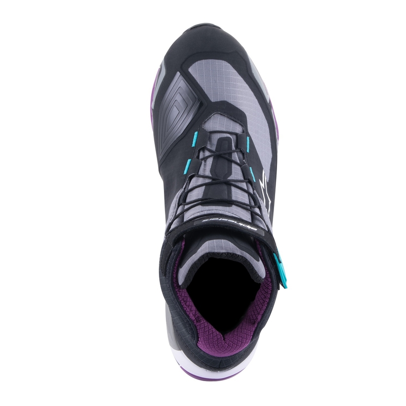 Stivali da moto Alpinestars Donna Stella CR-X Drystar Nero-Grigio-Viola-Turchese