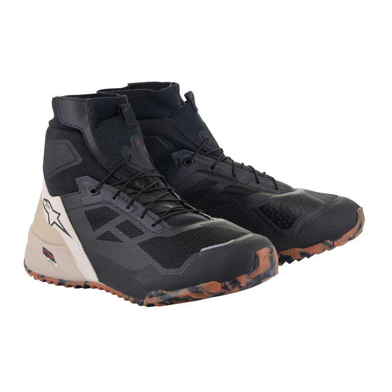 Stivali da moto Alpinestars CR-1 nero e marrone chiaro
