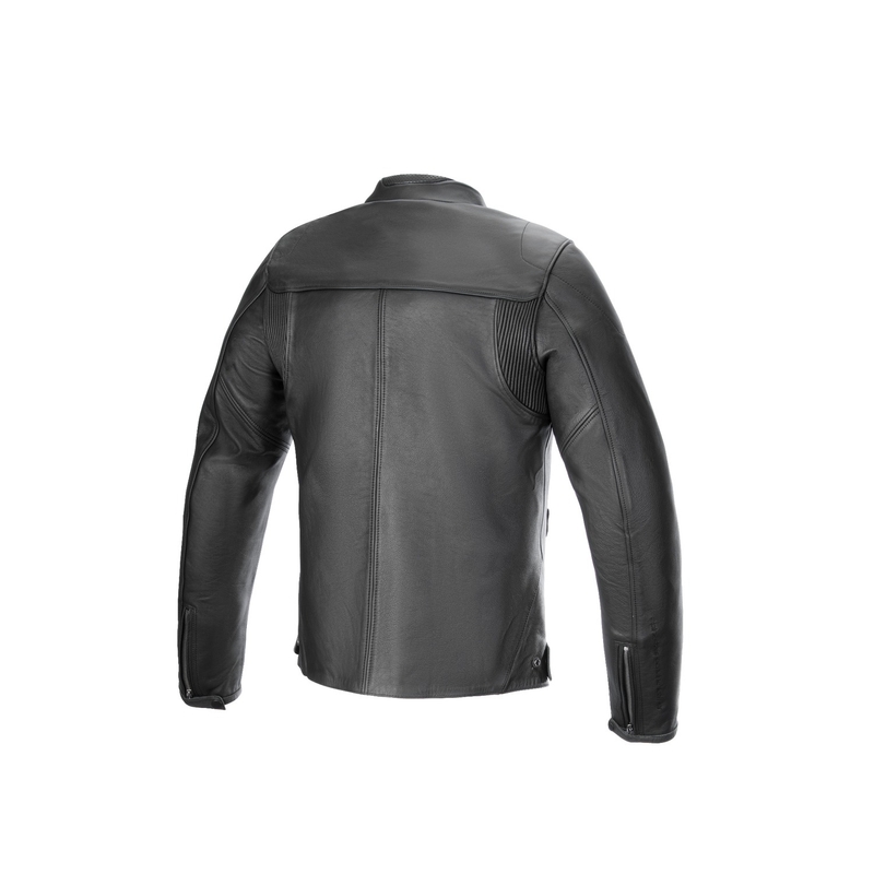 Alpinestars Giacca da moto in pelle nera Blacktrack