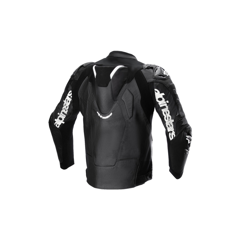 Giacca moto in pelle Alpinestars Atem 5 nero-bianco
