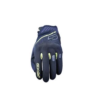 Guanti moto FIVE RS3 EVO Airflow nero-giallo fluo