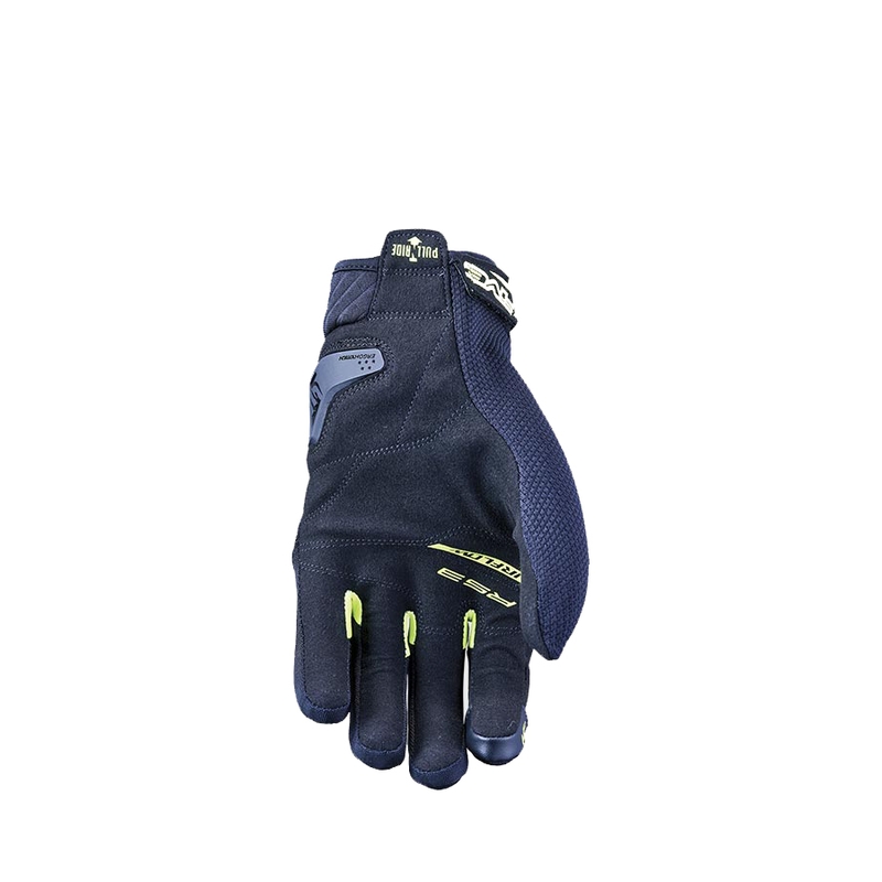 Guanti moto FIVE RS3 EVO Airflow nero-giallo fluo
