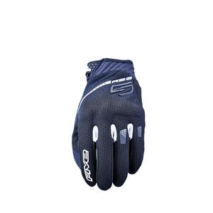 Guanti da moto FIVE RS3 EVO Airflow bianco e nero