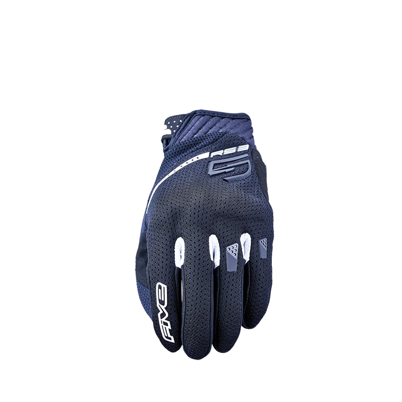Guanti da moto FIVE RS3 EVO Airflow bianco e nero