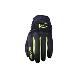 Guanti moto FIVE Globe EVO nero-giallo fluo