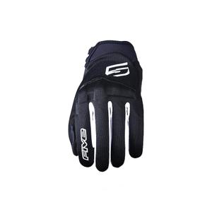 Guanti da moto FIVE Globe EVO bianco e nero