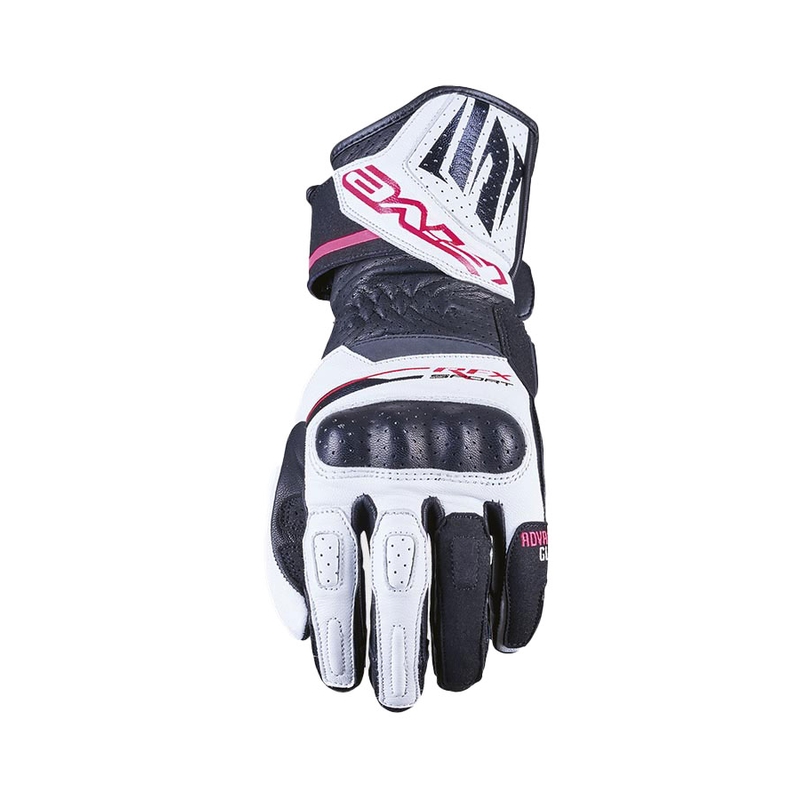 Guanti da moto da donna FIVE RFX Sport bianco e rosa