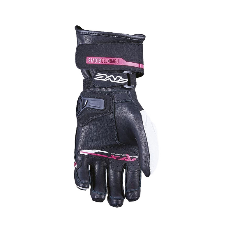 Guanti da moto da donna FIVE RFX Sport bianco e rosa