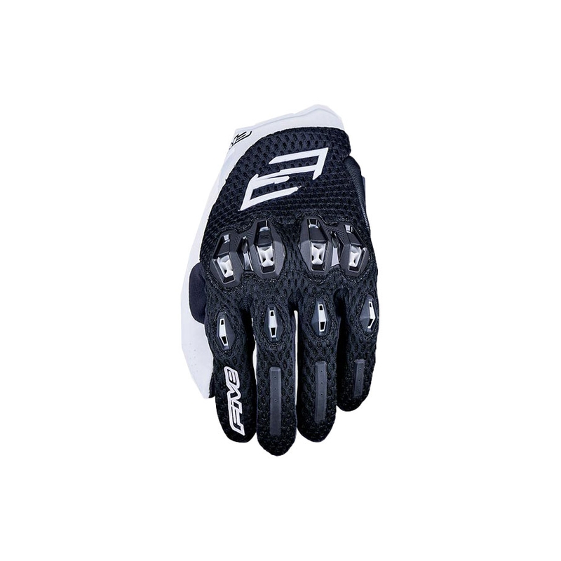 Guanti da moto FIVE Stunt EVO 2 Airflow bianchi e neri da donna