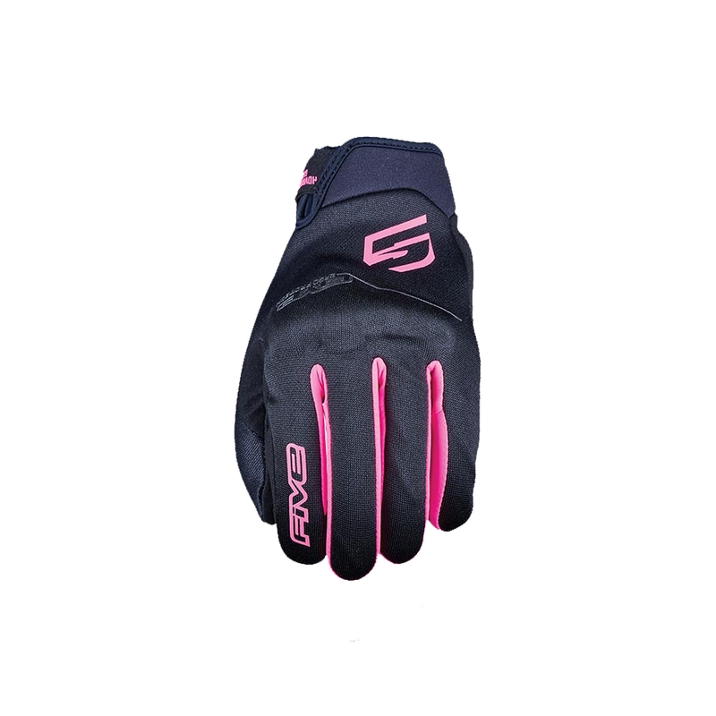 Guanti moto donna FIVE Globe EVO nero-rosa fluo Saldi
