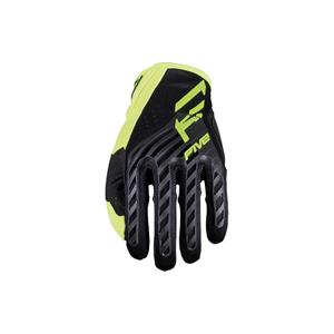 Guanti da motocross FIVE MXF3 EVO nero-giallo fluo