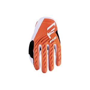 Guanti da motocross per bambini FIVE MFX3 EVO arancione e bianco