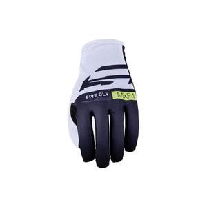 Guanti da motocross FIVE MXF4 bianco-blu-giallo fluo