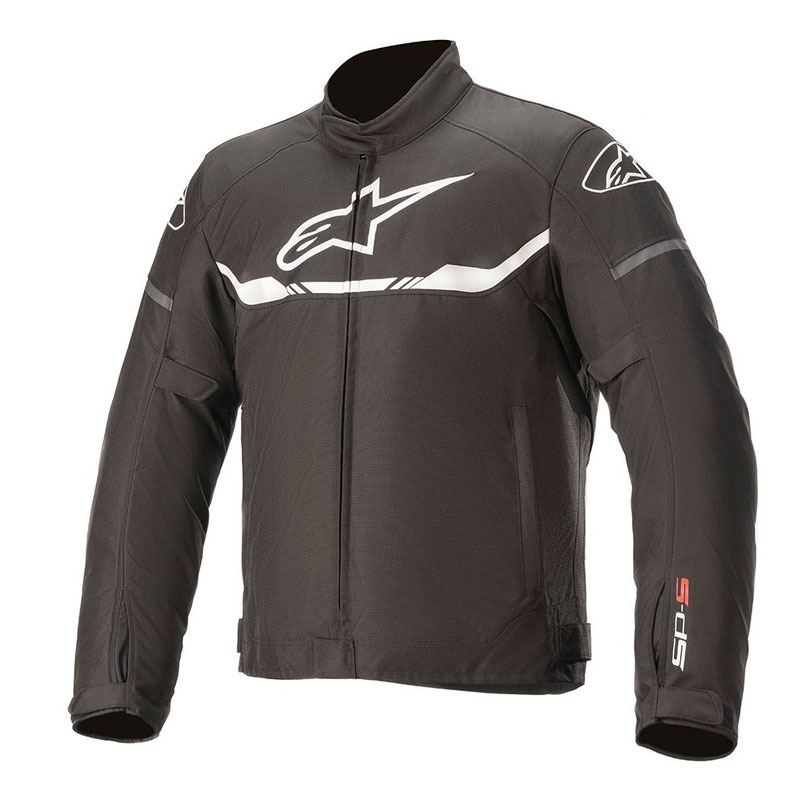 Alpinestars T-SPS Giacca da moto impermeabile bianca e nera