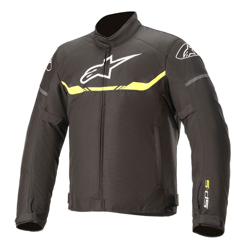 Alpinestars T-SPS Giacca da moto impermeabile nero-giallo fluo