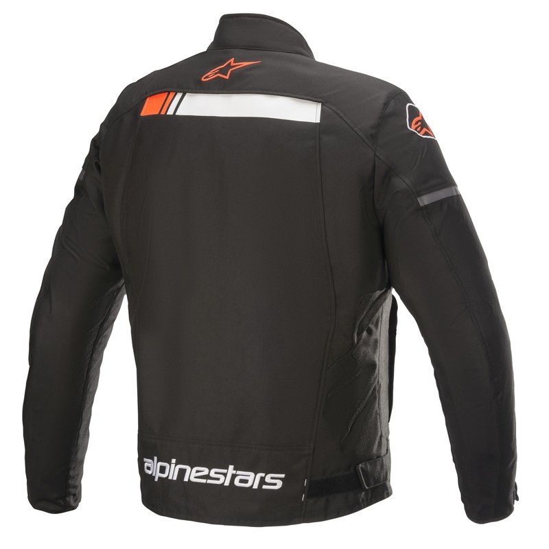 Alpinestars T-SP S Ignition Giacca da moto impermeabile nero-bianco-rosso fluo