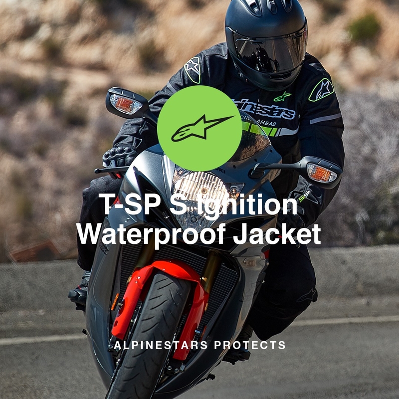 Alpinestars T-SP S Ignition Giacca da moto impermeabile nero-giallo fluo
