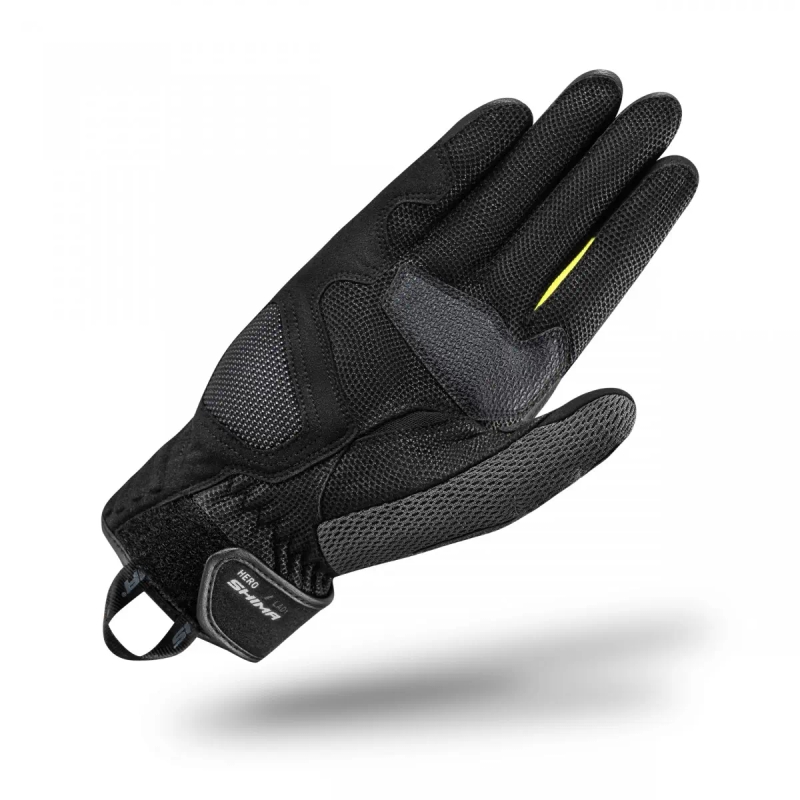Guanti da moto donna Shima Hero nero-giallo fluo