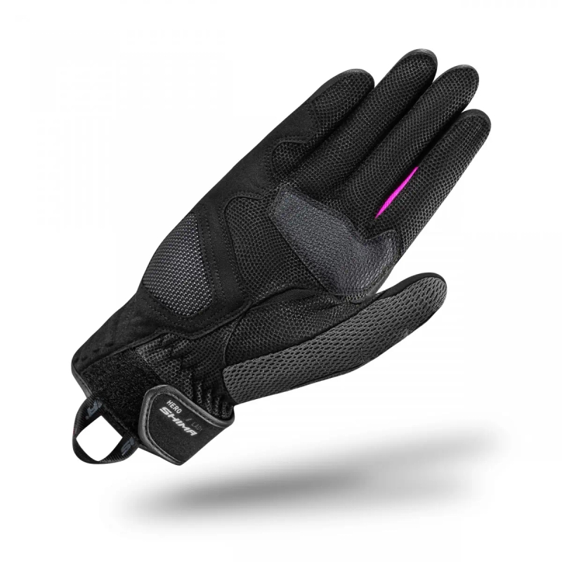 Guanti da moto da donna Shima Hero nero e rosa