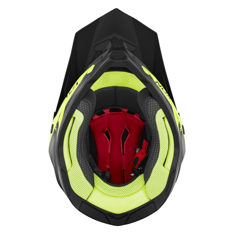 Casco motocross per bambini NOX N761 MX giallo fluo-nero-grigio