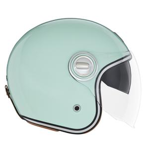 Casco moto aperto NOX PREMIUM Heritage verde pastello