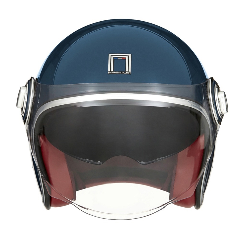 Casco moto aperto NOX PREMIUM Heritage blu petrolio