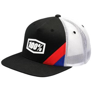 Cappellino 100% Cornerstone Trucker bianco e nero