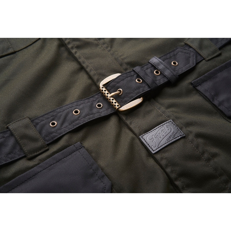 Giacca moto Fuel Bunker verde-nera
