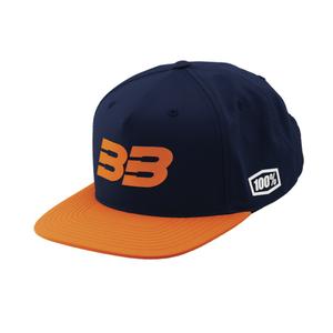 Cappellino 100% BB33 Snapback blu-arancio