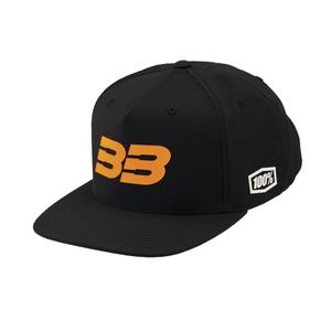 Cappellino 100% BB33 Snapback nero-arancio