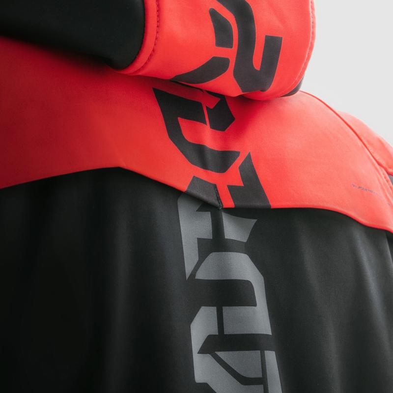 Giacca da motociclista softshell Rebelhorn Slash nera e rossa
