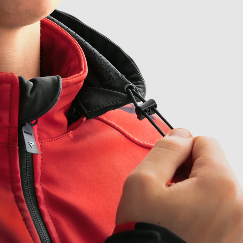 Giacca da motociclista softshell Rebelhorn Slash nera e rossa