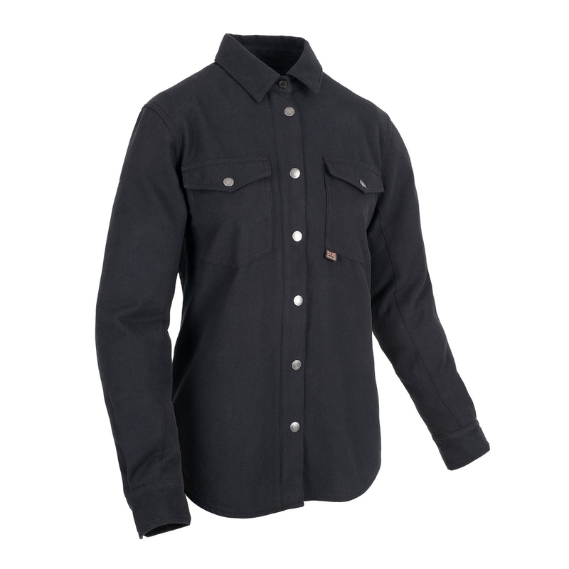Camicia da moto Oxford Kickback 2.0 Donna Nero