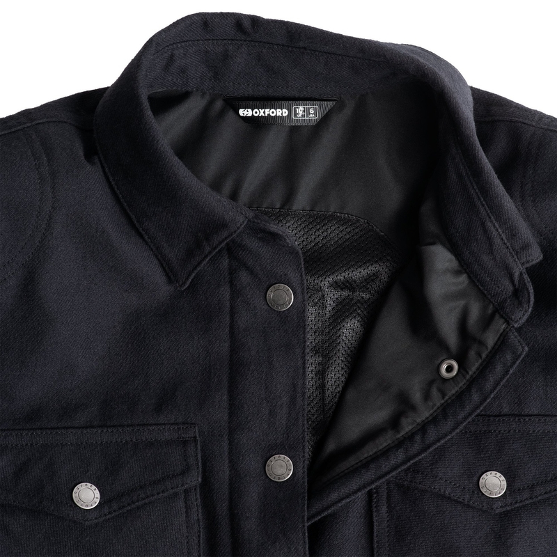 Camicia da moto Oxford Kickback 2.0 Donna Nero