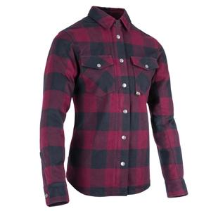 Camicia da moto Oxford Kickback 2.0 da donna, rossa e nera
