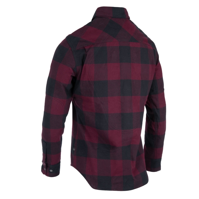 Camicia da moto Oxford Kickback 2.0 da donna, rossa e nera