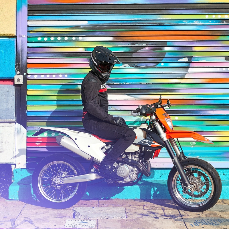 Giacca da moto Alpinestars SMX Air nero-rosso fluo