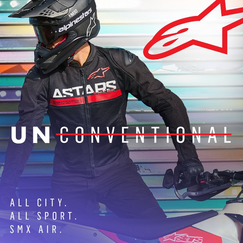 Giacca da moto Alpinestars SMX Air nero-rosso fluo