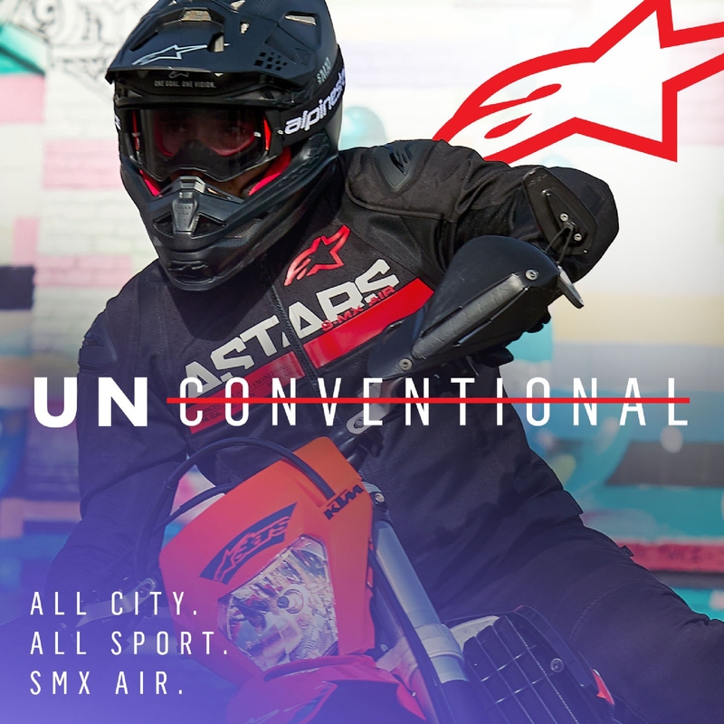 Giacca da moto Alpinestars SMX Air nero-rosso fluo