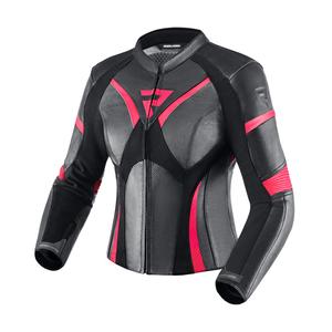Giacca da moto Rebelhorn Rebel Black-Fluo Pink da donna