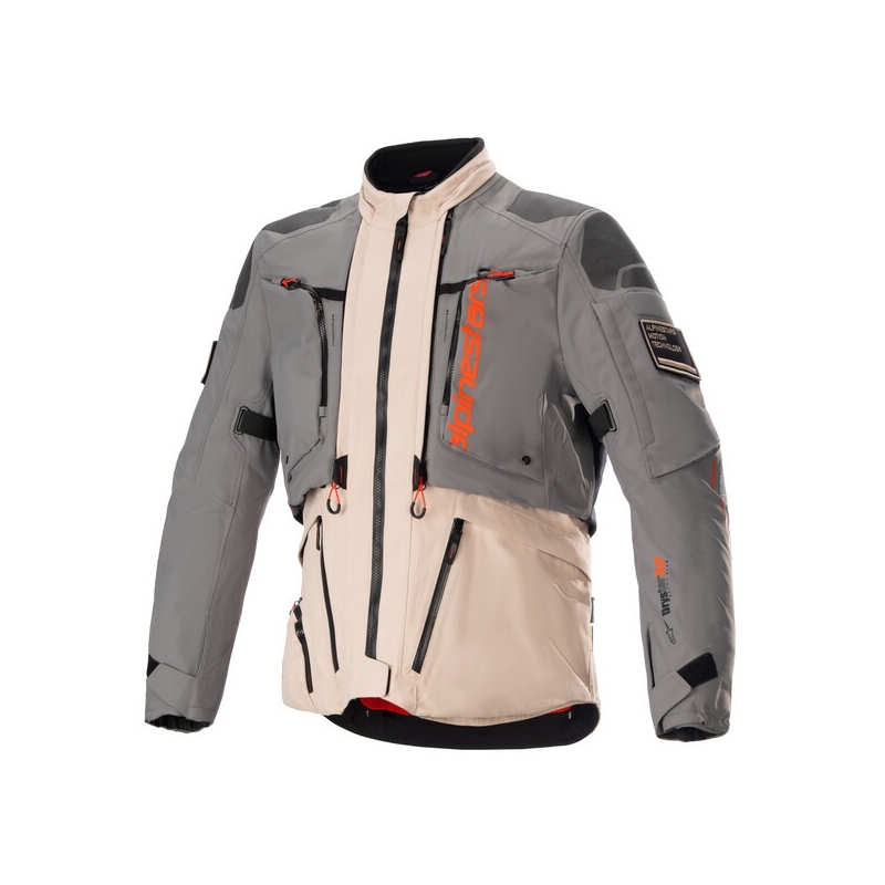 Alpinestars AMT-10R Giacca da moto Drystar XF sabbia-nero-rosa