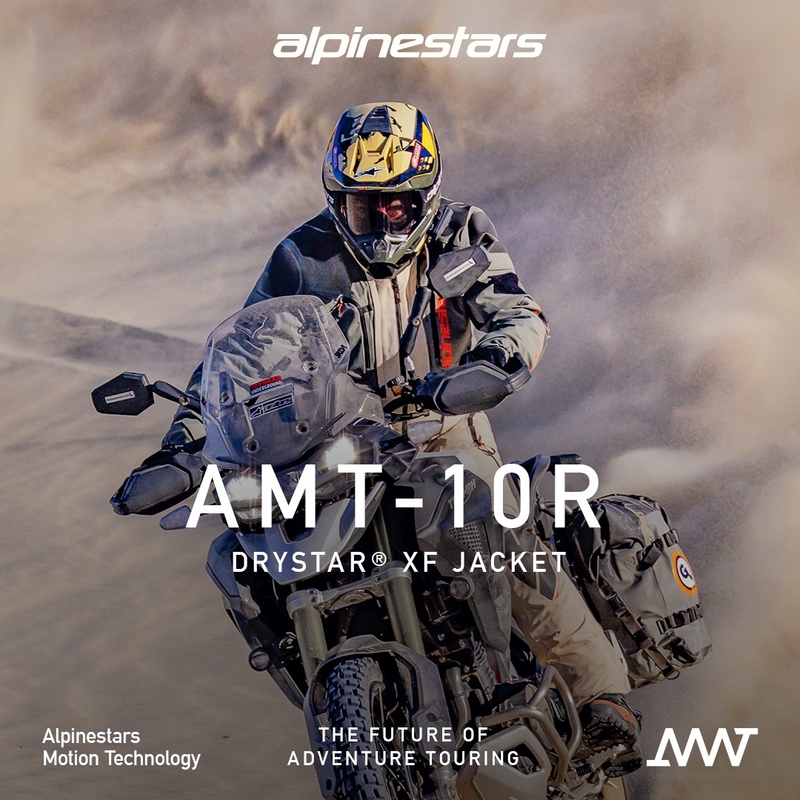 Alpinestars AMT-10R Giacca da moto Drystar XF sabbia-nero-rosa