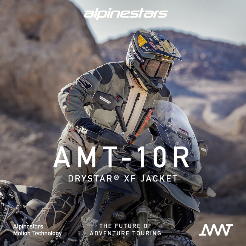 Alpinestars AMT-10R Giacca da moto Drystar XF sabbia-nero-rosa