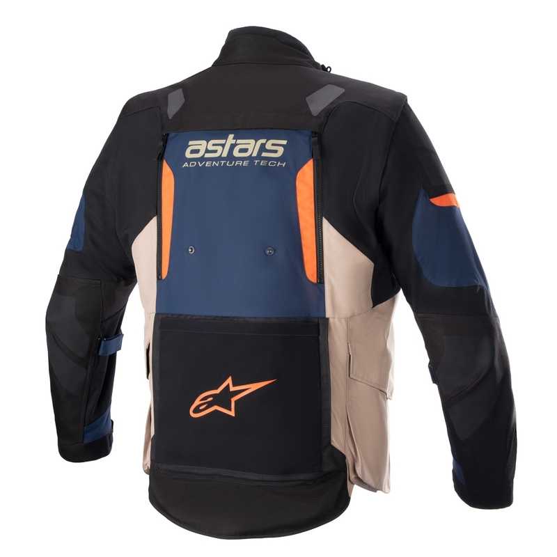 Giacca moto Alpinestars Halo Drystar Blu scuro-Khaki-Arancione-Nero