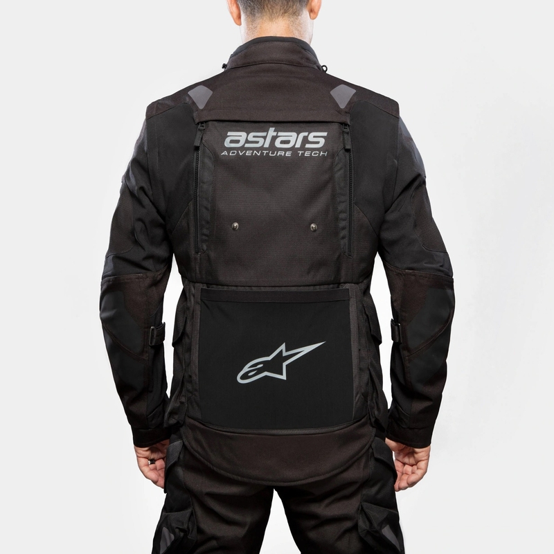 Giacca moto Alpinestars Halo Drystar Blu scuro-Khaki-Arancione-Nero