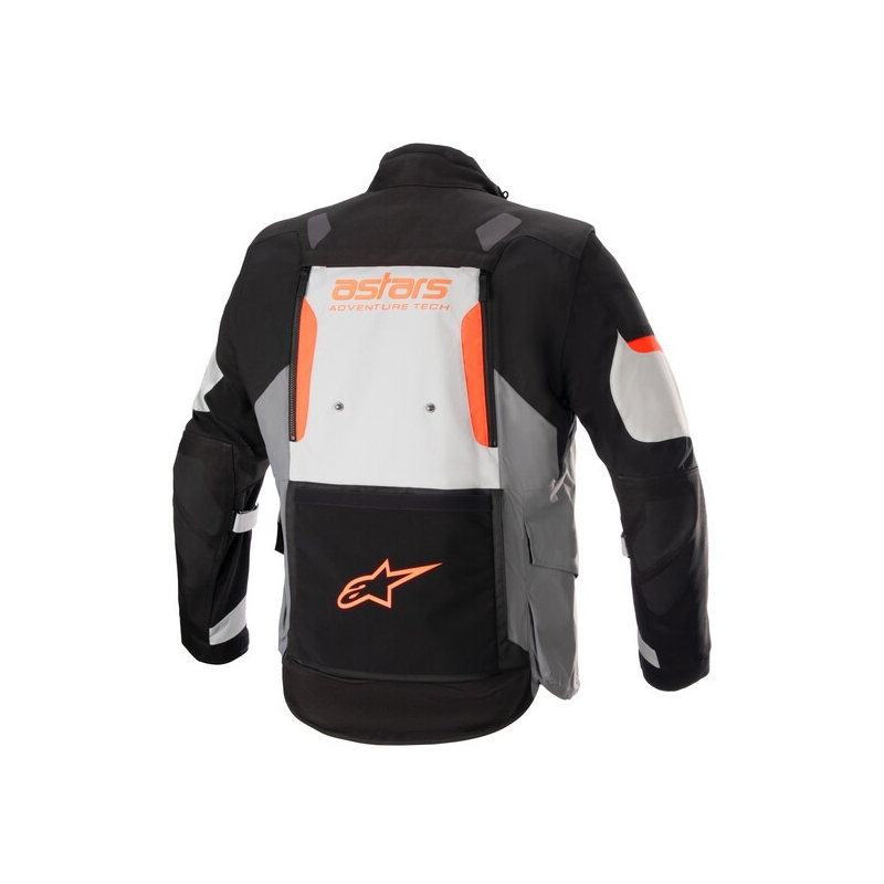 Giacca da moto Alpinestars Halo Drystar grigio chiaro-grigio scuro-nero-rosso fluo