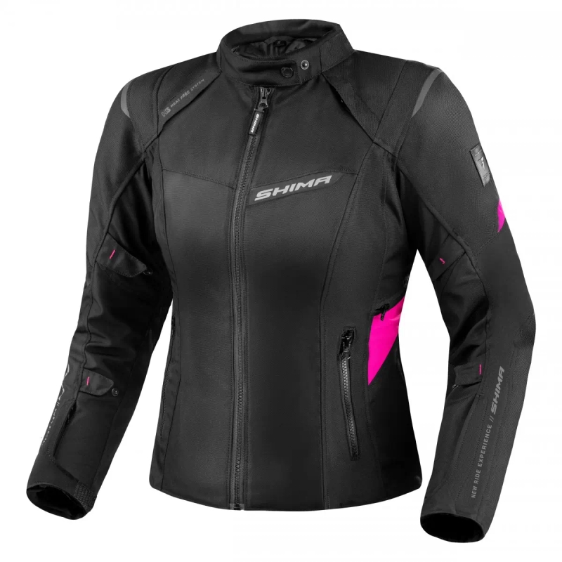 Giacca da moto Shima Rush 2.0 nera e rosa da donna