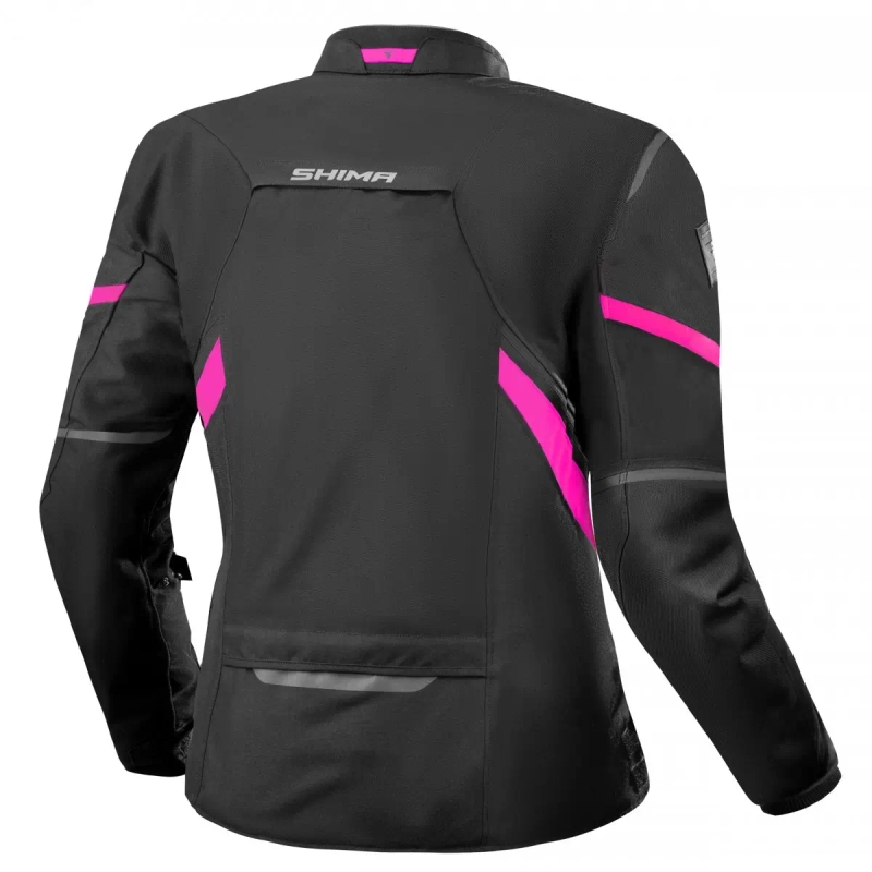 Giacca da moto Shima Rush 2.0 nera e rosa da donna